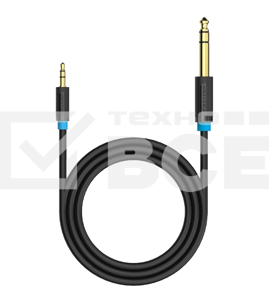 Кабель Vention аудио Jack 6,5 mm M/ 3,5 M - 1,5м BABBG