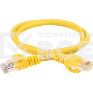 Патч-корд ITK Generica PC05-C5EU-3M-G U/UTP не экранированный RJ-45 вил.-вилка RJ-45 кат.5E 3м желтый ПВХ (уп.:1шт)