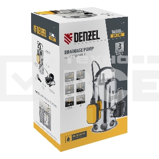 Дренажный насос DPL800X, 800 Вт, подъем 7 м, 16500 л/ч  Denzel