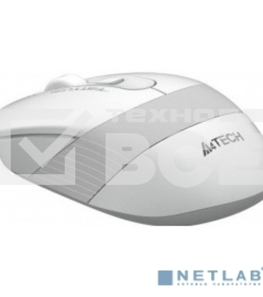 Мышь беспроводная A4Tech Fstyler FG10 белый/серый, 2000 dpi, радиоканал, USB, кнопки - 4