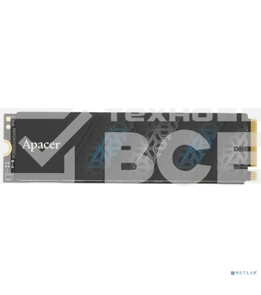 Накопитель SSD Apacer AS2280P4U PRO, 256Gb, PCIe 3.0 x4, M.2 2280, NVMe, R/W 3500/1200, с радиатором