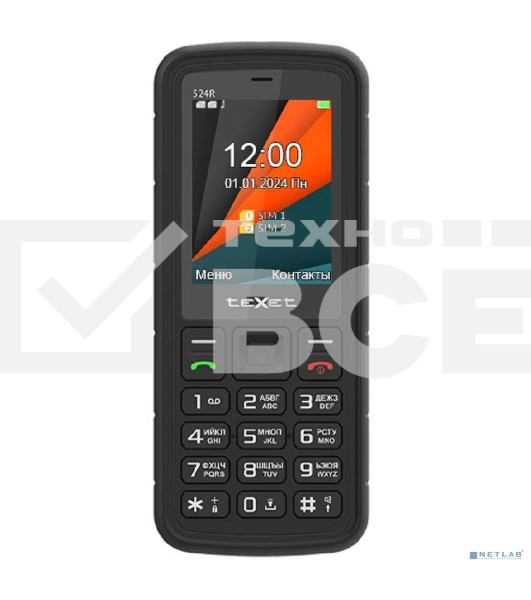 Мобильный телефон teXet TM-524R черный