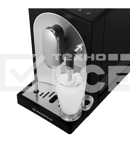 Кофемашина автоматическая Maunfeld MF-A7021BK черный, исп. кофе -  зерновой, 1,1 л, 1470 Вт, 19 бар