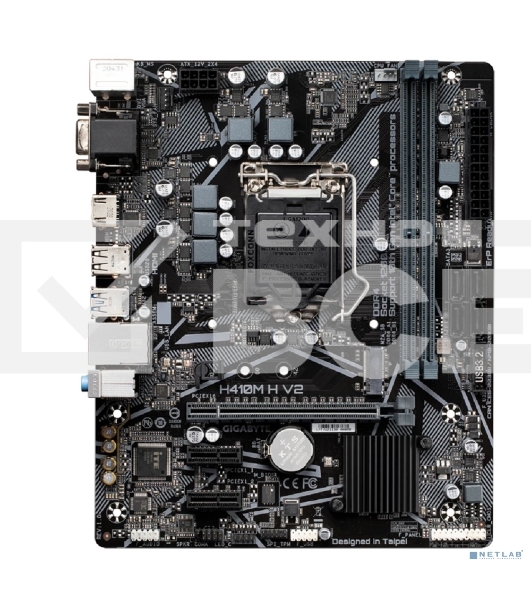 Материнская плата Gigabyte H410M H V2 (2.0/2.1), LGA 1200, Intel H470, 2xDDR4, 4xSATA, 1xM.2, 1xPCIe 3.0 x16, 2xPCIe 3.0 x1, 1xHDMI, 1xVGA, 1x 1Gb LAN, 2xUSB-A 3.2 Gen 1, 4xUSB-A 2.0, 3x3.5 мм, 7.1, Micro ATX
