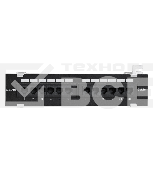 Патч-панель EXEGATE EX256754RUS UTP настенная 12 port кат.5e, Exegate, разъём KRONE&110 (dual IDC)