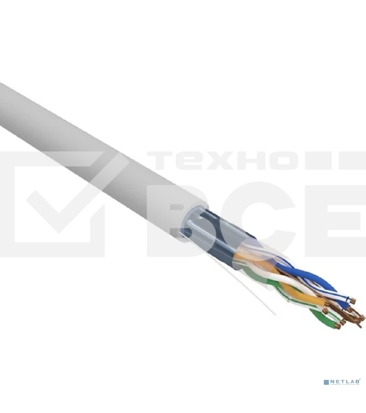 Кабель витая пара, F/UTP, CAT 5e, ZH нг(А)-HF, 4х2х0,52мм, 24AWG, INDOOR, SOLID, серый, 305м Rexant PRO