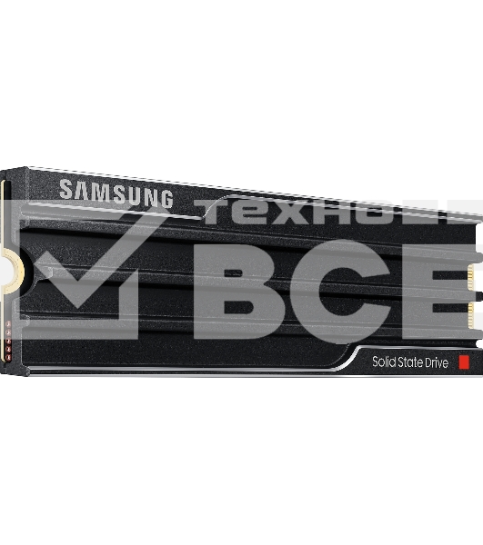Твердотельный диск 1TB Samsung 9100 PRO, M.2, PCI-E 5.0 x4, TLC 3D NAND [R/W - 14800/13400 MB/s] с радиатором