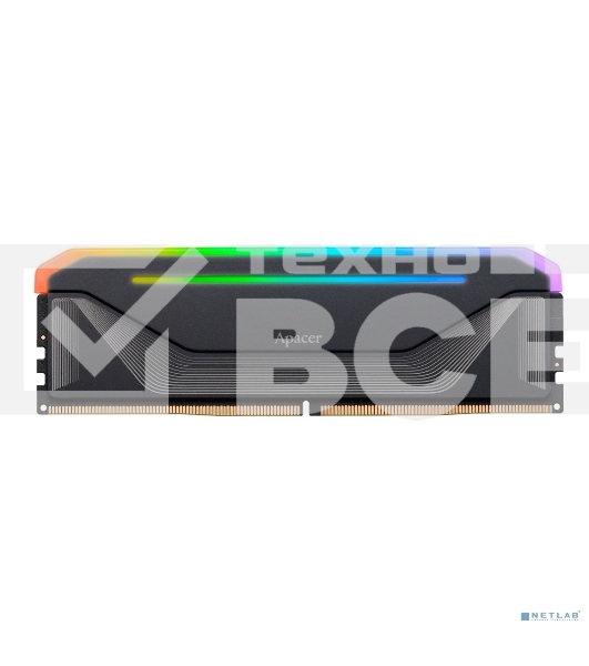 Оперативная память Apacer Nox, DDR5, 16GB (1x16 GB), 6000 MHz, CL38, DIMM, радиатор, RGB, черный