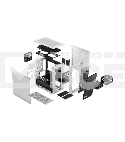 Компьютерный корпус Fractal Design Meshify 2 Mini белый TG Clear Tint/FD-C-MES2M-02