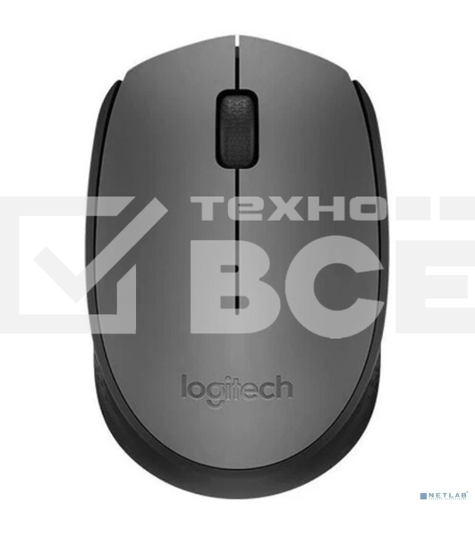 Мышь беспроводная Logitech M170 черный/темно-серый, 1000 dpi, радиоканал, USB, кнопки - 3