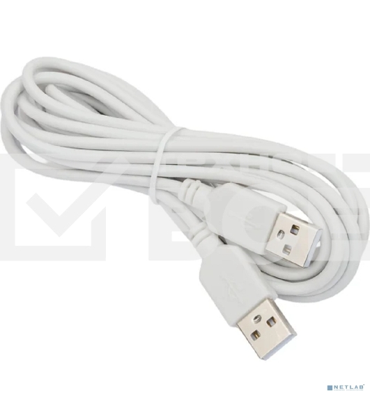 Кабель Rexant USB-A - USB-A, 2,4А, 3м, ПВХ, серый