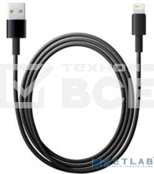 Кабель для Iphone 5/5S GINZZU GC-501B черный/подходит для iOS 7