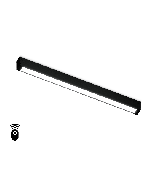Управляемый светодиодный светильник для шинопровода Magnetic Ambrella light GL1282 BK черный IP20 18W 3000K-6400K 220V 120° 452*25*42 (Без ПДУ)