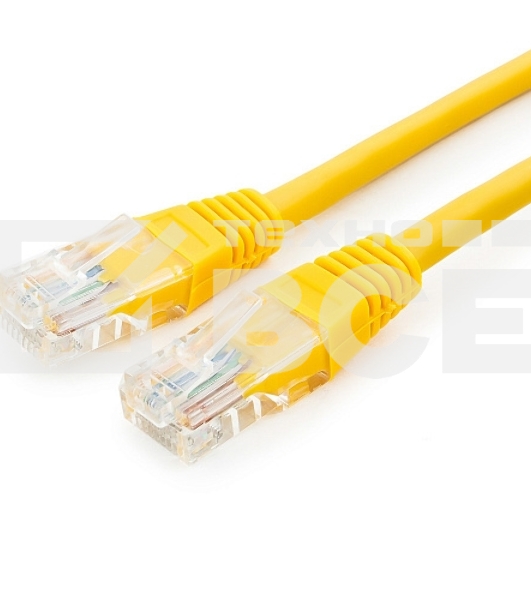 Патч-корд UTP Cablexpert кат.5e, 0.25м, литой, многожильный (жёлтый)