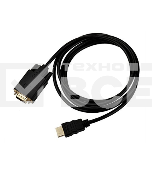 Кабель-адаптер ORIENT C702, HDMI M --> VGA 15M, длина 1.8 метра, черный
