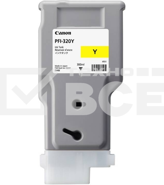 Картридж струйный Canon PFI-320 Y 2893C001 желтый (300мл) для Canon Canon imagePROGRAF TM-200/205