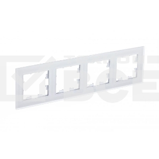 Рамка 4-м AtlasDesign Nature мат. стекло бел. SchE ATN330104