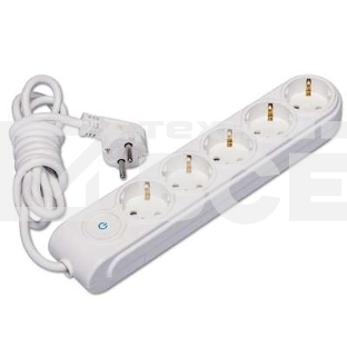 Удлинитель 5х5м с заземл. 16А защ. шторки Makel N5310063