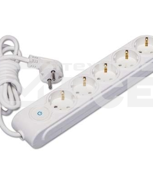 Удлинитель 5х5м с заземл. 16А защ. шторки Makel N5310063