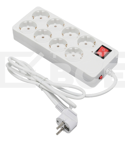 Сетевой фильтр Buro 800SH-1.8-W 1.8м (8 розеток) белый (коробка)