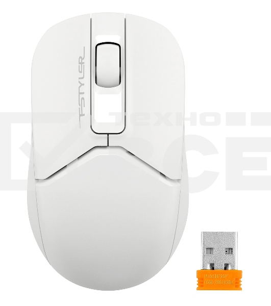 Мышь беспроводная A4Tech Fstyler FG12S белый, 1200 dpi, радиоканал, USB, кнопки - 3