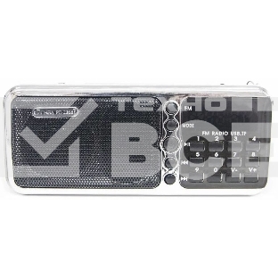 Радиоприемник портативный Сигнал РП-226BT черный/серебристый USB microSD