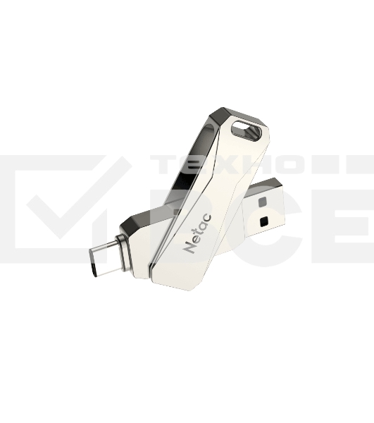 Флеш диск USB Drive Netac U782C NT03U782C-128G-30PN dual USB3.0+TypeC 128GB, retail version