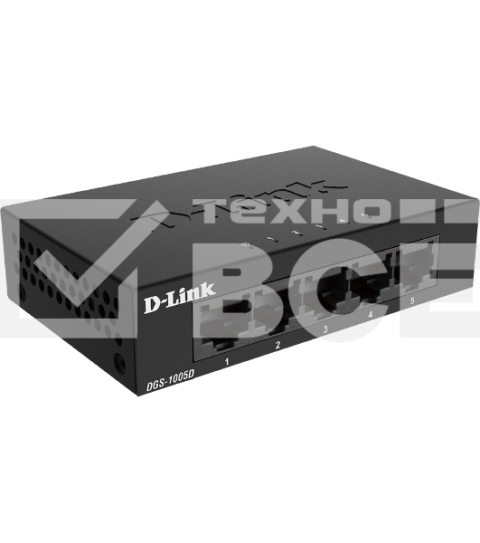 Коммутатор D-Link DGS-1005D/J2A неуправляемый с 5 портами 10/100/1000Base-T и функцией энергосбережения