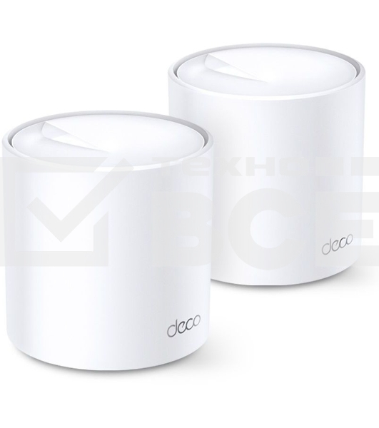 Система TP-Link Mesh AX3000 Whole Home Wi-Fi System, Wi-Fi 6, 2402Mbps (4 streams) at 5GHz and 574Mbps (2 streams) at 2.4GHz, 2 Gigabit ports of each unit, support OFDMA, MU-MIMO, 802.11k/v/r seamless roaming, support WPA3, HomecareTM system, easy setup a