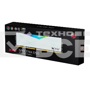 Оперативная память XPG Spectrix D50 RGB, 16GB (2x8GB), DDR4, 3600MHz, CL18, DIMM, с радиаторами, белый, RGB