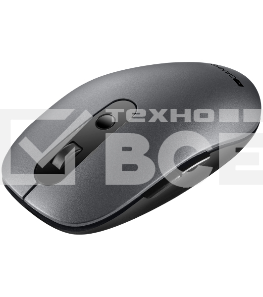 Мышь беспроводная Canyon MW-9 серый, 1600 dpi, радиоканал, Bluetooth, USB, кнопки - 6