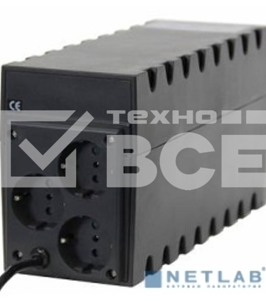 Источник бесперебойного питания Powercom Raptor RPT-600A EURO 360Вт 600ВА черный