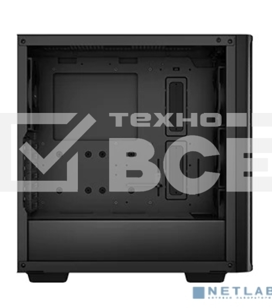 Компьютерный корпус Deepcool CK560 без БП, боковое окно (закаленное стекло), 3xARGB LED 120мм вентилятора спереди и 1x140мм вентилятор сзади, черный, ATX