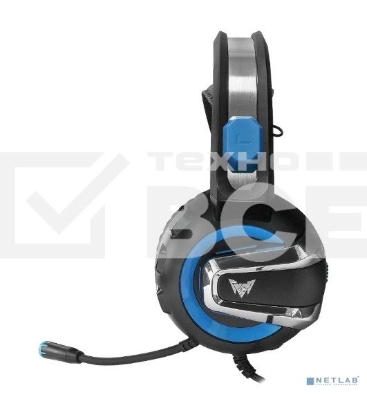 Гарнитура проводная игровая Crown CMGH-3001 черный/синий