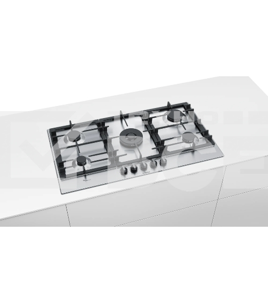 Газовая варочная поверхность Bosch PCR9A5B90M нержавеющая сталь