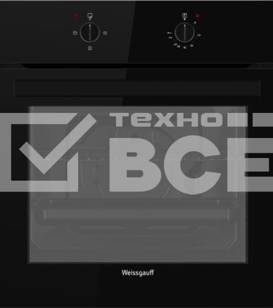 Встраиваемый духовой шкаф электрический Weissgauff EOM 180 BV черный