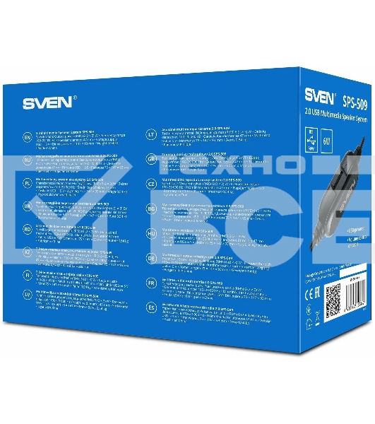 Колонки 2.0 (2x3W, USB+БП) дерево, black SVEN SPS-509