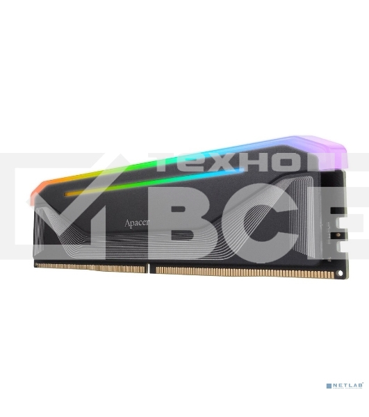 Оперативная память Apacer Nox, DDR5, 16GB (1x16 GB), 6000 MHz, CL38, DIMM, радиатор, RGB, черный