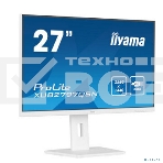 Монитор 27' Iiyama ProLite XUB2797QSN-W2 IPS 2560x1440, 100 Гц, 1 мс, 16:9, 300 кд/м², HDMI 2.0, DP 1.4, 3.5 Jack, USB-C (65 Вт), USB Hub (3x USB 3.0), Ethernet, динамики (2x2 Вт), Adaptive-Sync, белый, фото 1