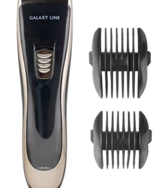 Набор для стрижки Galaxy Line GL 4165, черный, 3 Вт, время непрерывной работы до 1,5 ч, время зарядки около 2 часов, аккум. Li-Ion 3,7 В, емкость аккум. 600 мА*ч, лезвия из нержав. стали, ширина лезвия 40 мм, 2 насадки-расчески (3 и 6 мм, 9 и 12 мм), USB зарядка