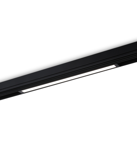 Управляемый светодиодный светильник для шинопровода Magnetic Ambrella light GL1282 BK черный IP20 18W 3000K-6400K 220V 120° 452*25*42 (Без ПДУ)