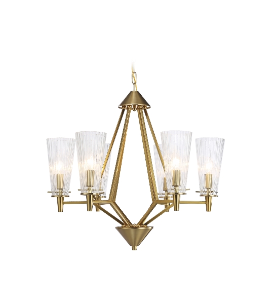 Светильник Ambrella light TR3231/6 BS/FR латунь/белый матовый E14*6 max 40W D610*585