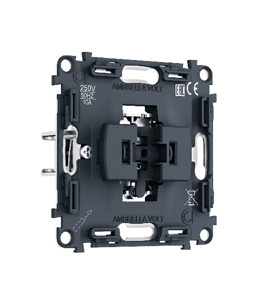 PR113 Механизм 1-клавишного выключателя с самовозвратом 10A-250V QUANT PRO