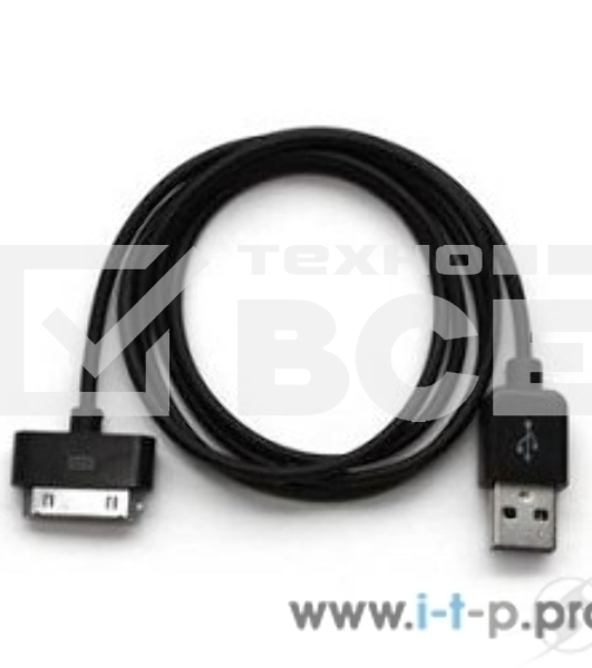 Кабель Gembird/Cablexpert CC-USB-AP1MB  AM/Apple для iPad/iPhone/iPod, 1м черный, пакет 