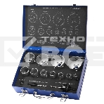 Набор коронок ЗУБР ЭКСПЕРТ 29531-H1Bi-metal глубина сверл.38мм d14/20/22/25/30/35/40/51/60/64/67мм, фото 1