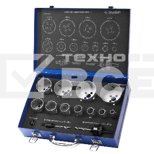 Набор коронок ЗУБР ЭКСПЕРТ 29531-H1Bi-metal глубина сверл.38мм d14/20/22/25/30/35/40/51/60/64/67мм