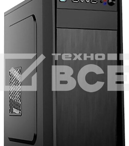 Компьютерный корпус Miditower ExeGate XP-332 Black, ATX, <XP600, Black,120mm>, 2*USB, Audio