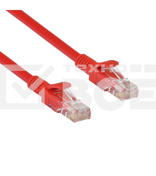 Патч-корд ExeGate UTP-RJ45-RJ45-C6-2M-RD, UTP, cat.6, 2м, красный