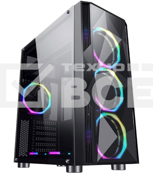 Компьютерный корпус Aerocool / Formula F-3401 (V1) черный без БП ATX 3x120mm 2xUSB2.0 1xUSB3.0 audio bott PSU