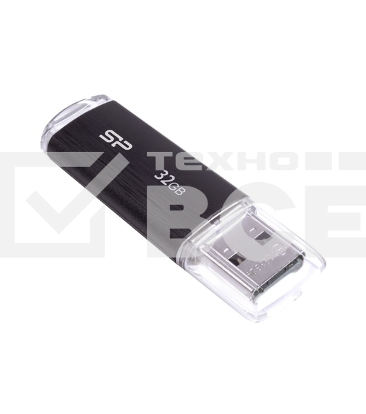 Флеш диск 32Gb Silicon Power Ultima U02 (SP032GBUF2U02V1K), USB2.0, Black